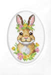 Zestaw do haftu krzyżykowego kartka Wielkanoc - Zajączek