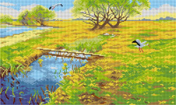 Kanwa z nadrukiem Henryk Weyssenhoff - Wiosna