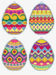 Zestaw do haftu krzyżykowego Ozdoba Wielkanocna - Jaja Wielkanocne