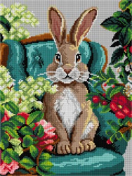 Kanwa z nadrukiem Zajączek