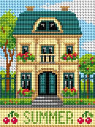 Kanwa z nadrukiem Cztery pory roku - Lato