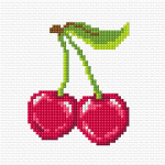 Zestaw do haftu krzyżykowego dla początkujących - Wisienki