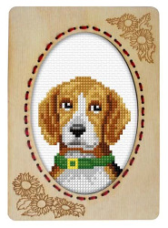 Zestaw do haftu krzyżykowego z ramką - Beagle