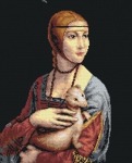 Schemat do haftu L. Da Vinci Dama z łasiczką
