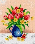 Schemat do haftu Bukiet tulipanów