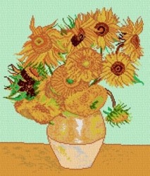 Kanwa z nadrukiem V. van Gogh Słoneczniki