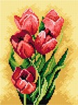 Kanwa z nadrukiem Tulipany