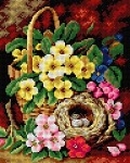 Schemat do haftu G. Clare Martwa natura z gniazdem drozda