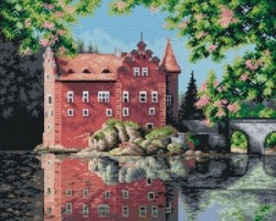 Kanwa z nadrukiem Zamek nad wodą