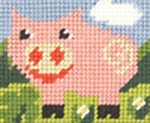 Zestaw do haftu gobelinowego obrazek – Świnka