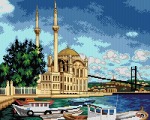 Kanwa z nadrukiem Meczet Ortaköy