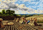 Kanwa z nadrukiem George Cole - Żniwa