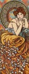 Kanwa z nadrukiem A. Mucha - Topaz