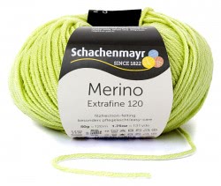 Włóczka Merino Extrafine 120 - jasny limonkowy