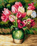 Schemat do haftu Pierre-Auguste Renoir - Tulipany w wazonie