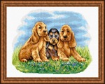 Schemat do haftu Szczenięta - Cocker Spaniel
