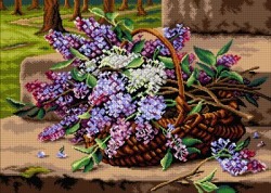 Kanwa z nadrukiem Marie Nyl-Frosch - Martwa natura z bzami