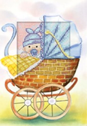 Zestaw do haftu krzyżykowego kartka - Chrzest chłopca Zestaw do haftu krzyżykowego kartka - Chrzest chłopca