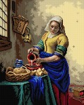 Schemat do haftu J. Vermeer Mleczarka
