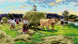 Kanwa z nadrukiem Mykola Pymonenko - Sianokosy