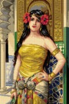 Schemat do haftu Leon Francois Comerre - Meriem - arabska piękność