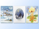 Pakiet 3 zestawów do wyszywania kartek: Świeczka, Boże Narodzenie, Cicha noc