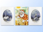 Pakiet 3 zestawów do wyszywania kartek: Mikołaj, Cicha noc