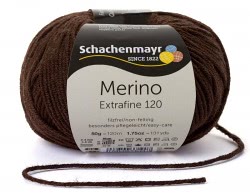 Włóczka Merino Extrafine 120 - ciemnobrązowy