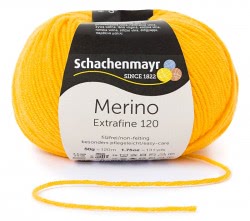 Włóczka Merino Extrafine 120 - ciemnożółty