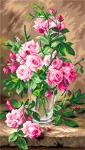 Kanwa z nadrukiem Frans Mortelmans - Martwa natura z różami