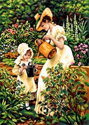 Kanwa z nadrukiem George Dunlop Leslie - Mała ogrodniczka