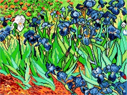 Kanwa z nadrukiem V. van Gogh Irysy