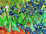 Kanwa z nadrukiem V. van Gogh Irysy