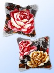 Pakiet 2 zestawów poduszek Latch-hook: Róża, Kolorowe róże