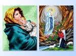 Pakiet 2 zestawów kanw do wyszywania: Matka Boska Cygańska, Matka Boska z Lourdes