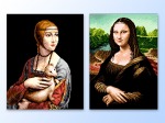Pakiet 2 zestawów kanw do wyszywania: Leonardo da Vinci - Dama z łasiczką, Mona Lisa