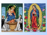Pakiet 2 zestawów kanw do wyszywania: Matka Boska Pompejańska, Matka Boska z Gwadelupy