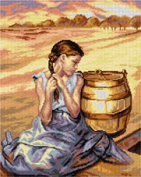 Schemat do haftu Jacek Malczewski - Zatruta studnia I