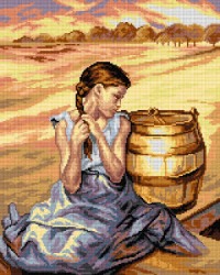 Kanwa z nadrukiem Jacek Malczewski - Zatruta studnia I