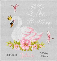 Schemat do haftu Metryczka - My little princess