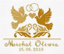 Schemat do haftu W dniu ślubu