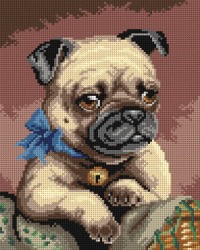 Kanwa z nadrukiem Carl Reichert - Mops