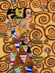Kanwa z nadrukiem G. Klimt - Drzewo życia (fragment 1)