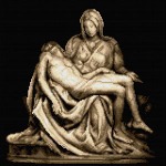 Kanwa z nadrukiem Michał Anioł - Pieta