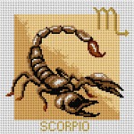 Schemat do haftu Znaki zodiaku - Skorpion