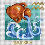 Schemat do haftu Znaki zodiaku - Wodnik