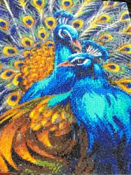 Zestaw do diamond painting obrazek - Pawie